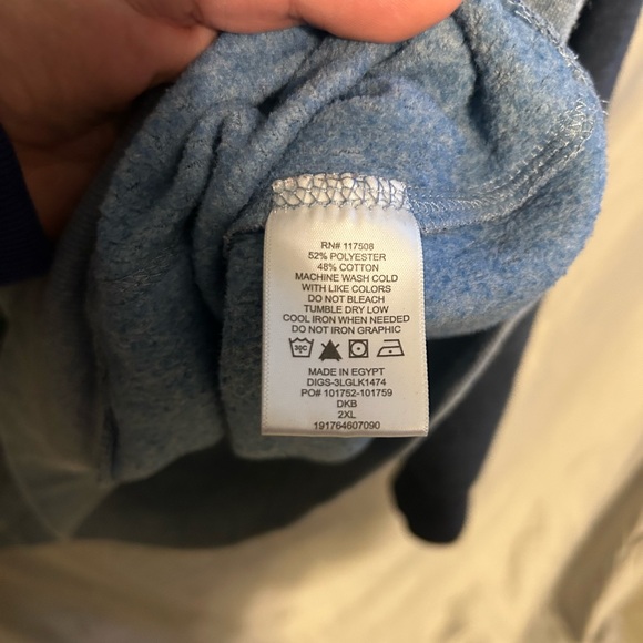 Levi's Two-Tone Blue Graphic Hoodie Size XXL 2XL - Picture 4 of 7